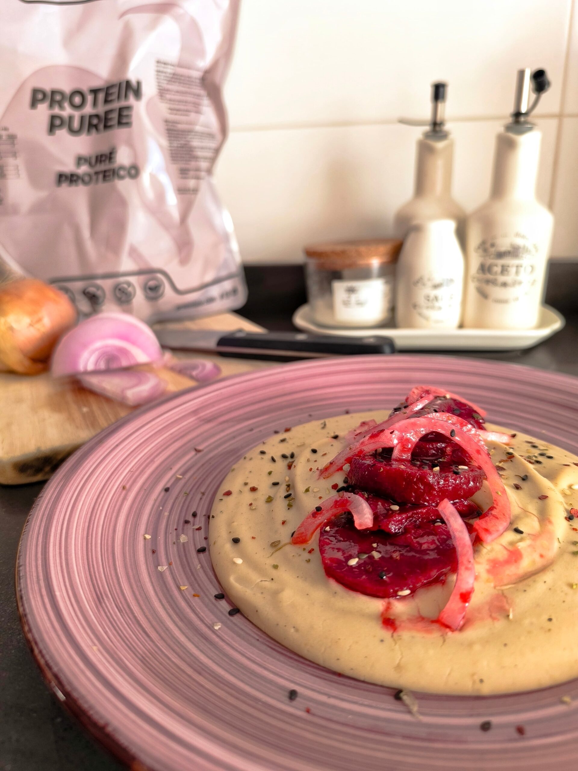 Puré Proteico y Remolacha 1 Puré Proteico con remolacha